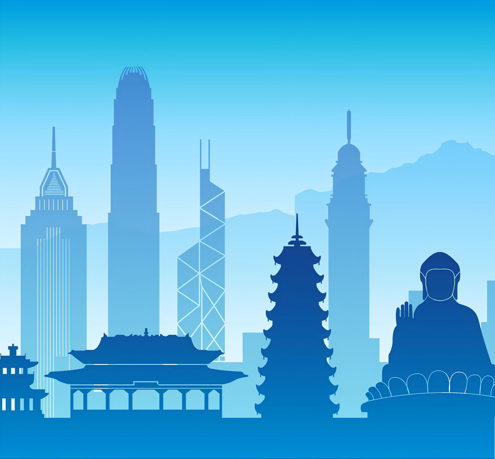 Famous Hong Kong City Landscape